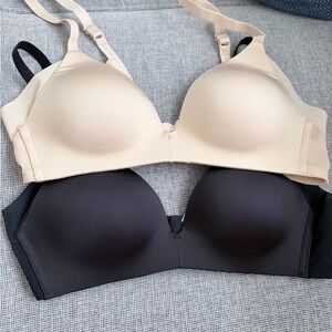 Wacoal Smooth T-Shirt Bra Duo - 2 Pack Black & Nude